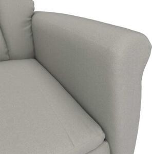 Fotel recliner jasnoszary jasnoszary 70.5 x 96.5 x 95 cm
