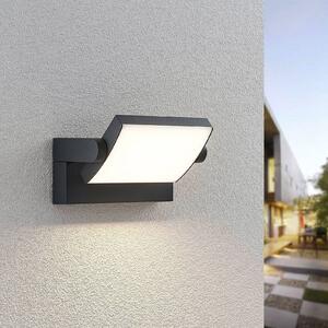 Kinkiet zewnętrzny LED Sherin Lindby, czarny, aluminium, nowoczesny