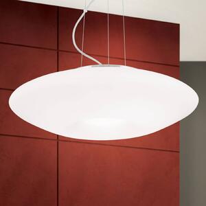 ORION Lampa wisząca szklana Blanc, możliwość ściemniania, biały / opal, salon / jadalnia, szkło, nowoczesny