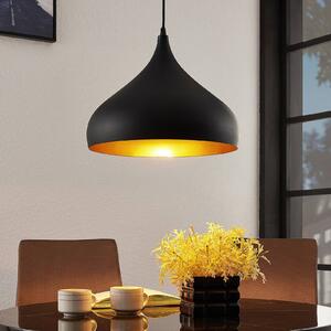 Lampa wisząca Ritana Lindby, możliwość ściemniania, czarny, salon / jadalnia, aluminium, nowoczesny