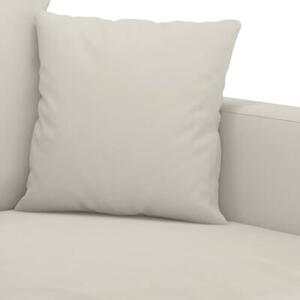 Sofa 3-osobowa, kremowy, 180 cm, tapicerowana aksamitem