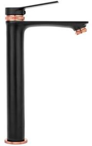 Bateria Umywalkowa REA JS-634901-1RGB VIRAL Wysoka Czarny Różowe Złoto