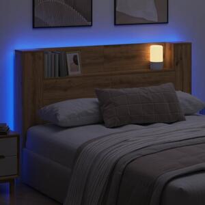 Nowoczesna szafka nocna z zagłówkiem LED i regulowanym oświetleniem RGB