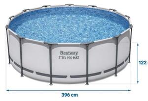 Basen stelażowy Bestway ogrodowy okrągły pompa 396x122cm zestaw 17w1