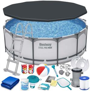 Basen stelażowy Bestway ogrodowy okrągły pompa 396x122cm zestaw 17w1