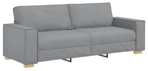 Sofa 3-osobowa jasnoszara 180 cm tkanina
