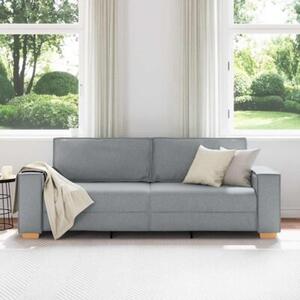 Sofa 3-osobowa jasnoszara 180 cm tkanina
