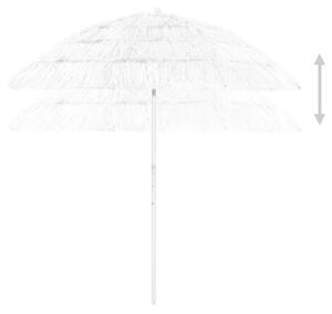 Parasol plażowy w hawajskim stylu, biały, 240 cm
