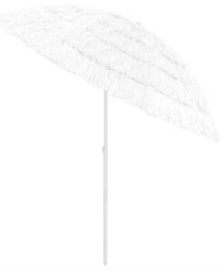 Parasol plażowy w hawajskim stylu, biały, 240 cm
