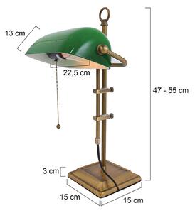 Steinhauer Lampka biurkowa Ancilla, regulowana brąz/zielona