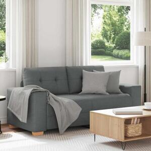 Sofa dwuosobowa, ciemnoszara, 180x77x82 cm, tkanina