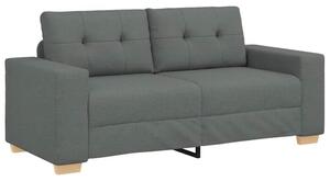 Sofa dwuosobowa, ciemnoszara, 180x77x82 cm, tkanina