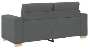 Sofa dwuosobowa, ciemnoszara, 180x77x82 cm, tkanina