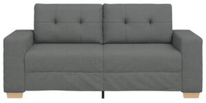 Sofa dwuosobowa, ciemnoszara, 180x77x82 cm, tkanina