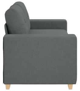 Sofa dwuosobowa, ciemnoszara, 180x77x82 cm, tkanina