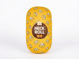 Poduszka podróżna BEER NECK ROLL 30x15 cm, żółta