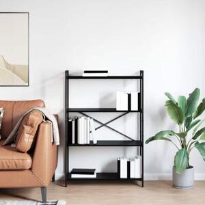 Półka na książki czarny dąb 80 x 30 x 120 cm