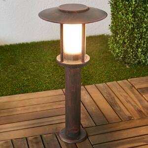 Lindby Lampa cokołowa LED Pavlos, kolor rdzawy, wysokość 44 cm