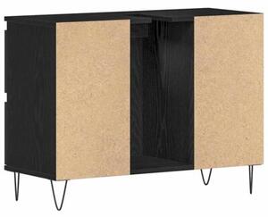 Szafka pod umywalkę z szufladą czarny dąb 80 x 33 x 60 cm