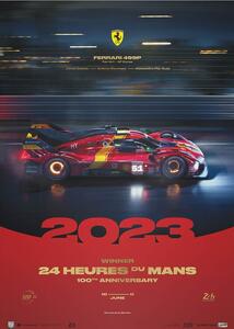 Druk artystyczny Ferrari 499p - 24h Le Mans Winners - 100th Anniversary - 2023, Automobilist