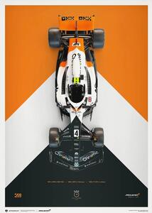 Druk artystyczny McLaren Formula 1 Team - Lando Norris - The Triple Crown Livery - 60th Anniversary - 2023, Automobilist