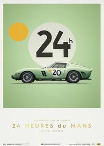 Druk artystyczny Ferrari 250 Gto - Green - 24h Le Mans - 1962 - Collector's Edition