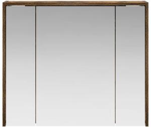 Szafka z lustrem do łazienki dąb wędzony 73,5 x 16 x 62,5 cm