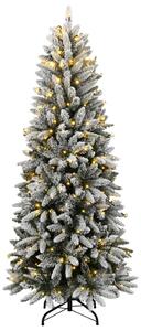 Sztuczna choinka z 300 lampkami LED, ośnieżona, 180 cm