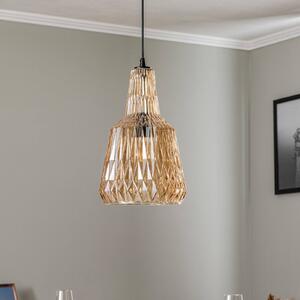 Lampa wisząca Lindby Belarion, bursztyn, szkło, Ø 23 cm