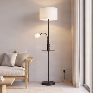 Lampa Podłogowa Lindby, Aovan, czarny, salon, metal, nowoczesny