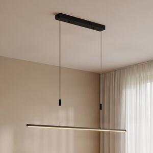 Lampa Wisząca Lucande, Stakato, ściemnialny, czarny, salon, metal, nowoczesny