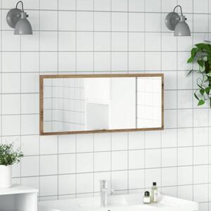 Lustro Åazienkowe z LED, dÄ b artisan, 100x8,5x37 cm