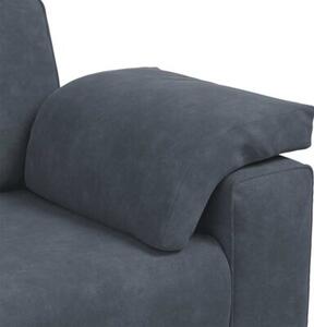 Sofa dwuosobowa ciemnoszara 160x77x82 cm aksamit