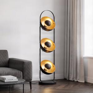Lampa Podłogowa Lindby, Muriel, czarny, salon, metal, nowoczesny