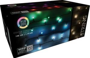 Świąteczny łańcuch LED RGB z pilotem 198 diod LED, kolorowy, 19,8 m