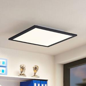 Panel LED Nelios Lindby, czarny, kuchnia, aluminium, nowoczesny