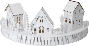 LED Winter Town White, 10x LED, 40 cm, 2x AA