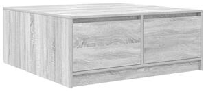 Stolik kawowy z szufladami szary sonoma 100x100x40 cm