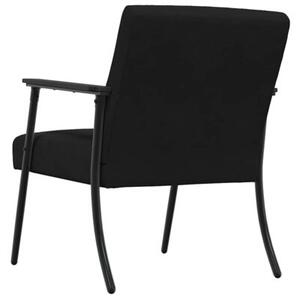 Elegancki fotel aksamitny w czerni z ergonomicznym wsparciem