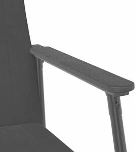 Elegancki fotel aksamitny w czerni z ergonomicznym wsparciem
