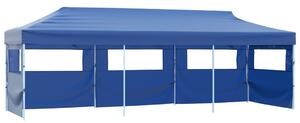Składany namiot z 5 ścianami bocznymi, 3 x 9 m, niebieski