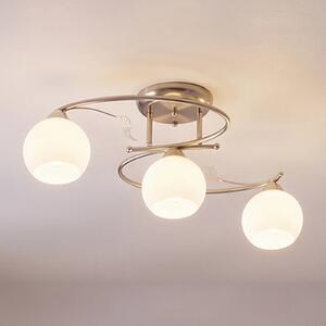 Lampa sufitowa Svean Lindby, możliwość ściemniania, aluminiowy / szary / cynkowy, salon / jadalnia, szkło, nowoczesny
