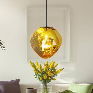 Eco-Light Lampa wisząca Canopus, kolor złoty, Ø 28 cm, szkło, E27