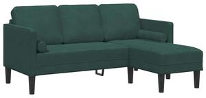 Zestaw sof z poduszkÄ ciemna zieleÅ 173 x 131 x 67 cm poliester