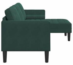 Zestaw sof z poduszkÄ ciemna zieleÅ 173 x 131 x 67 cm poliester