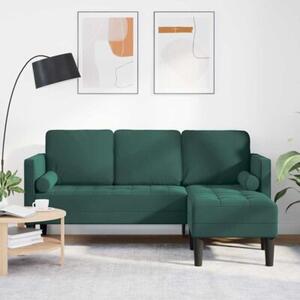 Zestaw sof z poduszkÄ ciemna zieleÅ 173 x 131 x 67 cm poliester