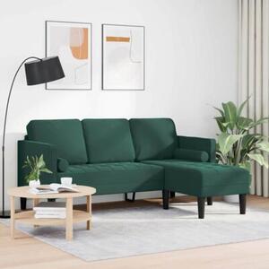 Zestaw sof z poduszkÄ ciemna zieleÅ 173 x 131 x 67 cm poliester