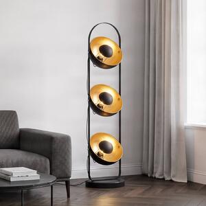 Lampa stojąca Muriel Lindby, czarny, salon / jadalnia, metal, nowoczesny