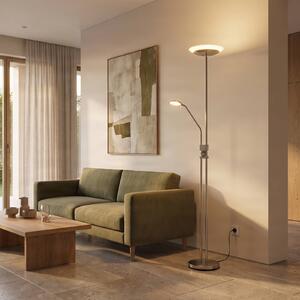 Lampa stojąca LED Jonne Lindby, możliwość ściemniania, aluminiowy / szary / cynkowy, salon / jadalnia, metal, nowoczesny
