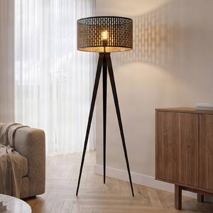 Lampa stojąca Thoralf Lindby, czarny, salon / jadalnia, metal